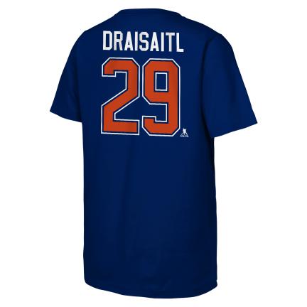 Leon Draisaitl Edmonton Oilers NHL Outerstuff Youth Navy Player T-Shirt product image 1, provided for visual reference and