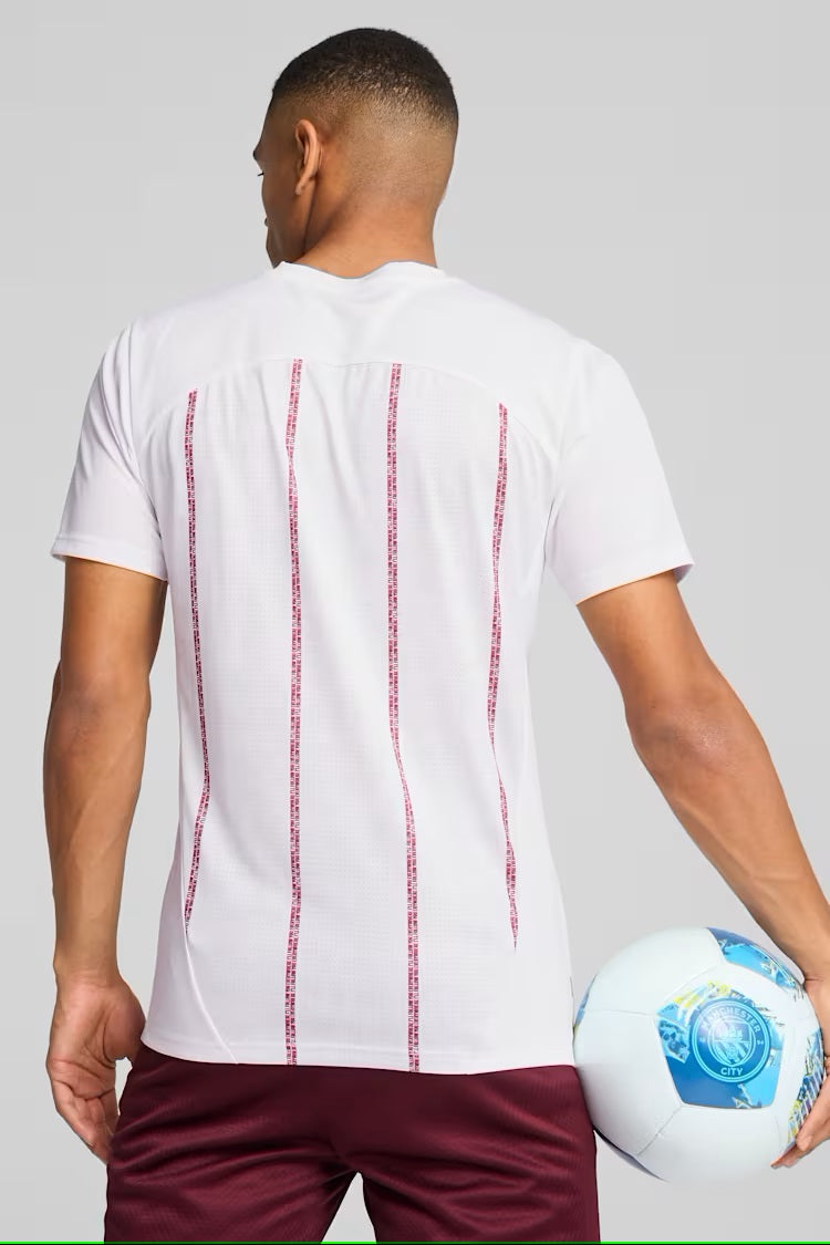 Manchester City EPL Puma Men White 2024/25 Pre-Match Jersey product image 4, provided for visual reference and product