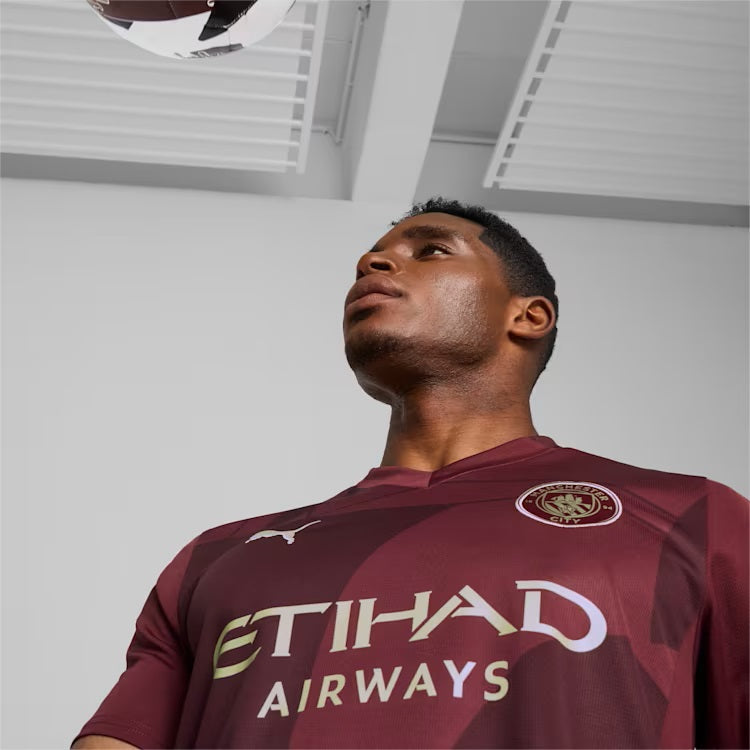 Manchester City EPL Puma Men Red 2024/25 Third Replica Jersey product image 4, provided for visual reference and product