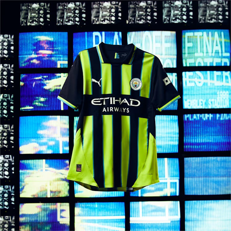 Manchester City EPL Puma Men Yellow/Navy 2024/25 Replica Jersey product image 8, provided for visual reference and product