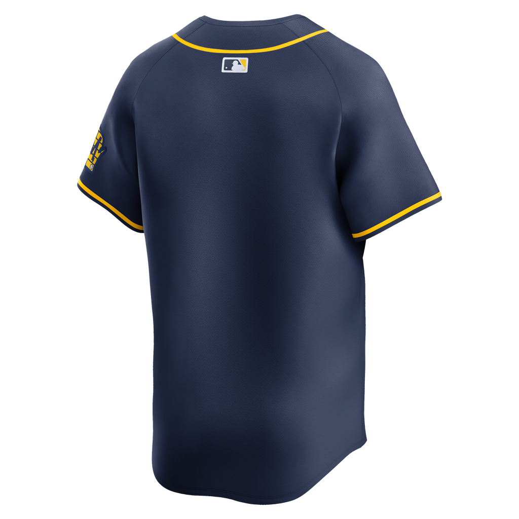 Milwaukee Brewers MLB Nike Men Midnight Navy Alternate Limited Jersey product image 2, provided for visual reference and