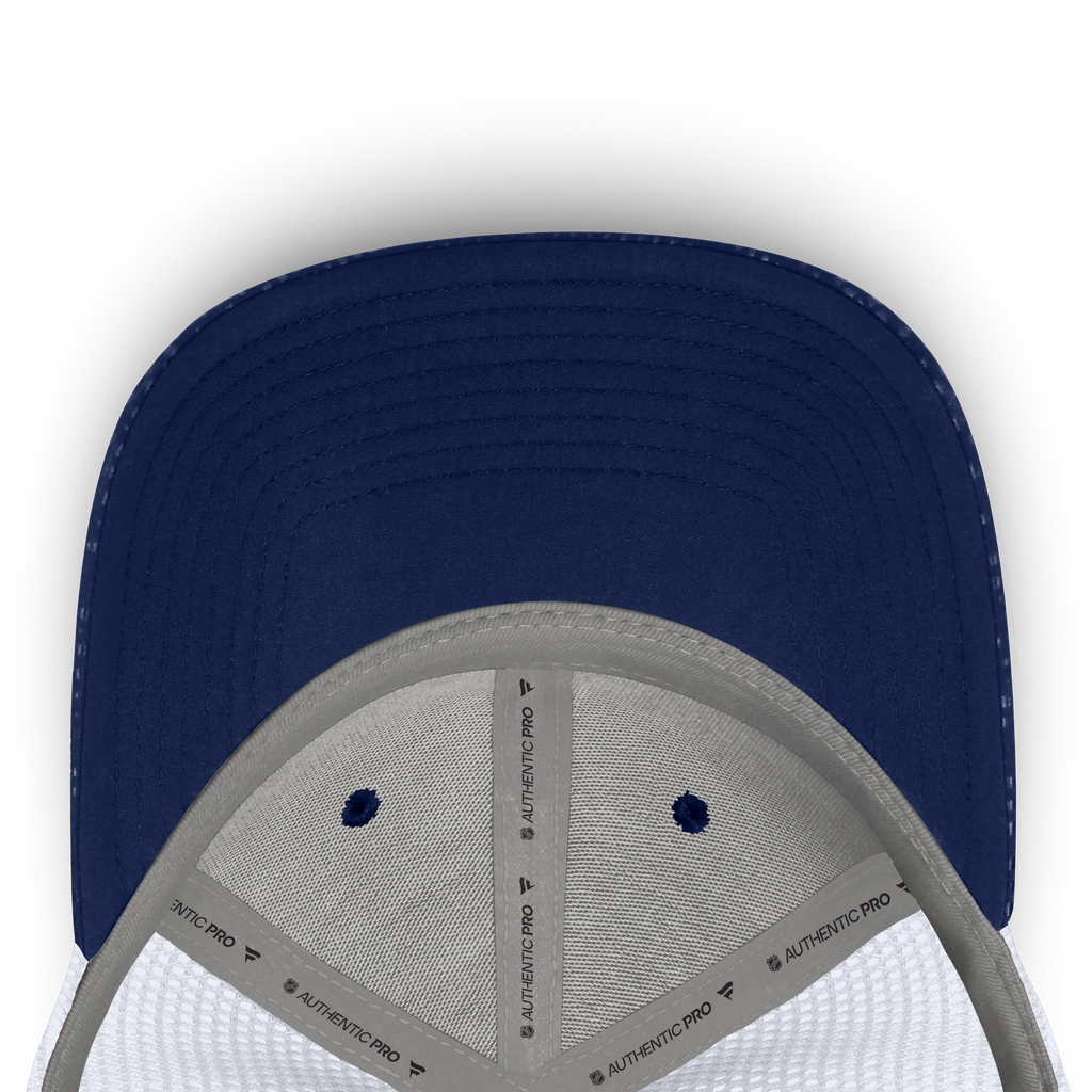 Montreal Canadiens NHL Fanatics Branded Men Navy Authentic Pro Rink Boxed Logo Trucker Snapback product image 5, provided