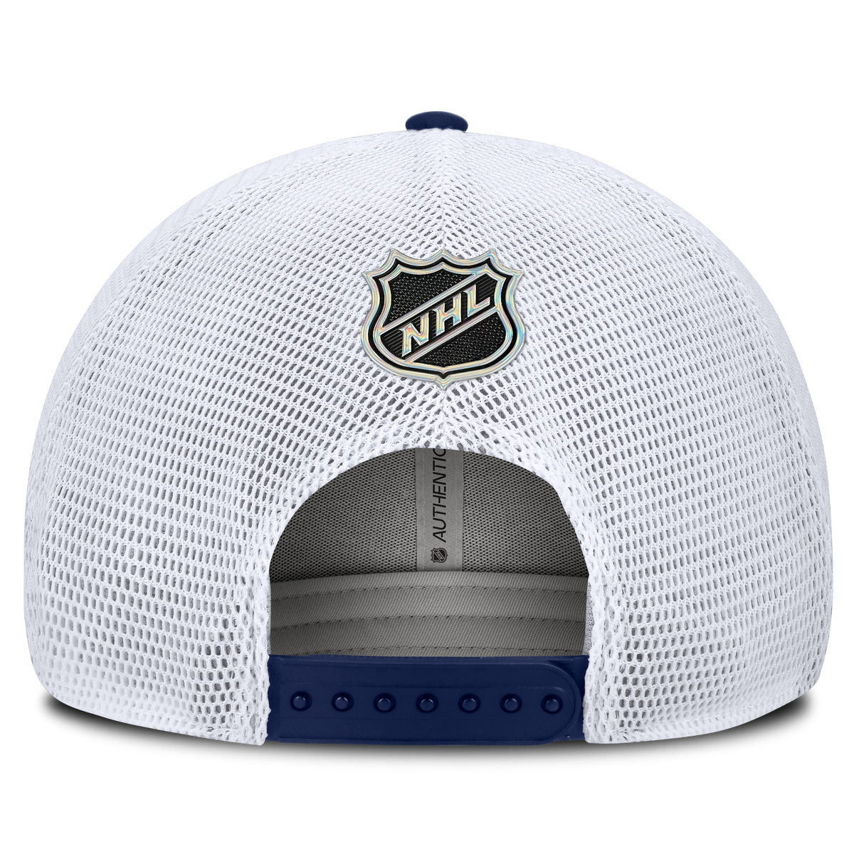 Montreal Canadiens NHL Fanatics Branded Men Navy Authentic Pro Rink Boxed Logo Trucker Snapback product image 2, provided