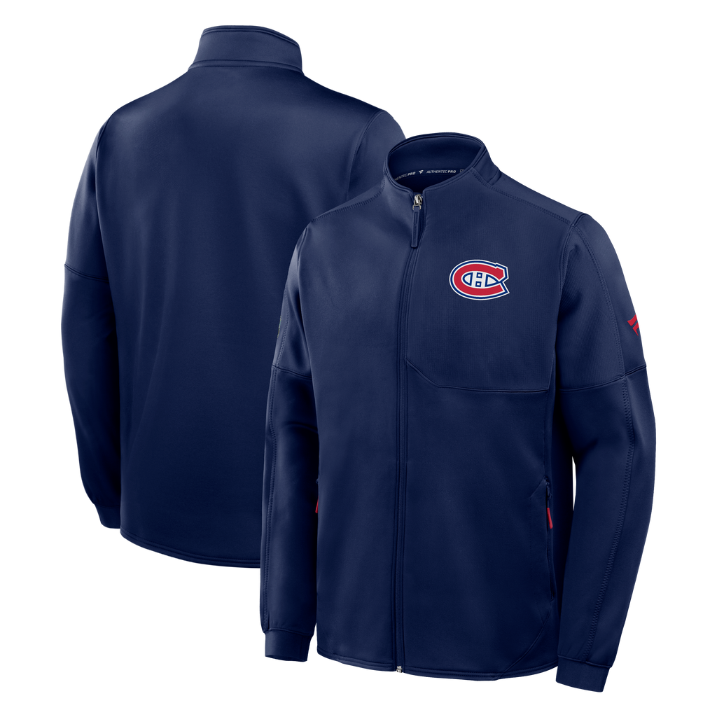 Montreal Canadiens NHL Fanatics Branded Men Navy Authentic Pro Rink Full Zip Fleece Jacket product image 3, provided for