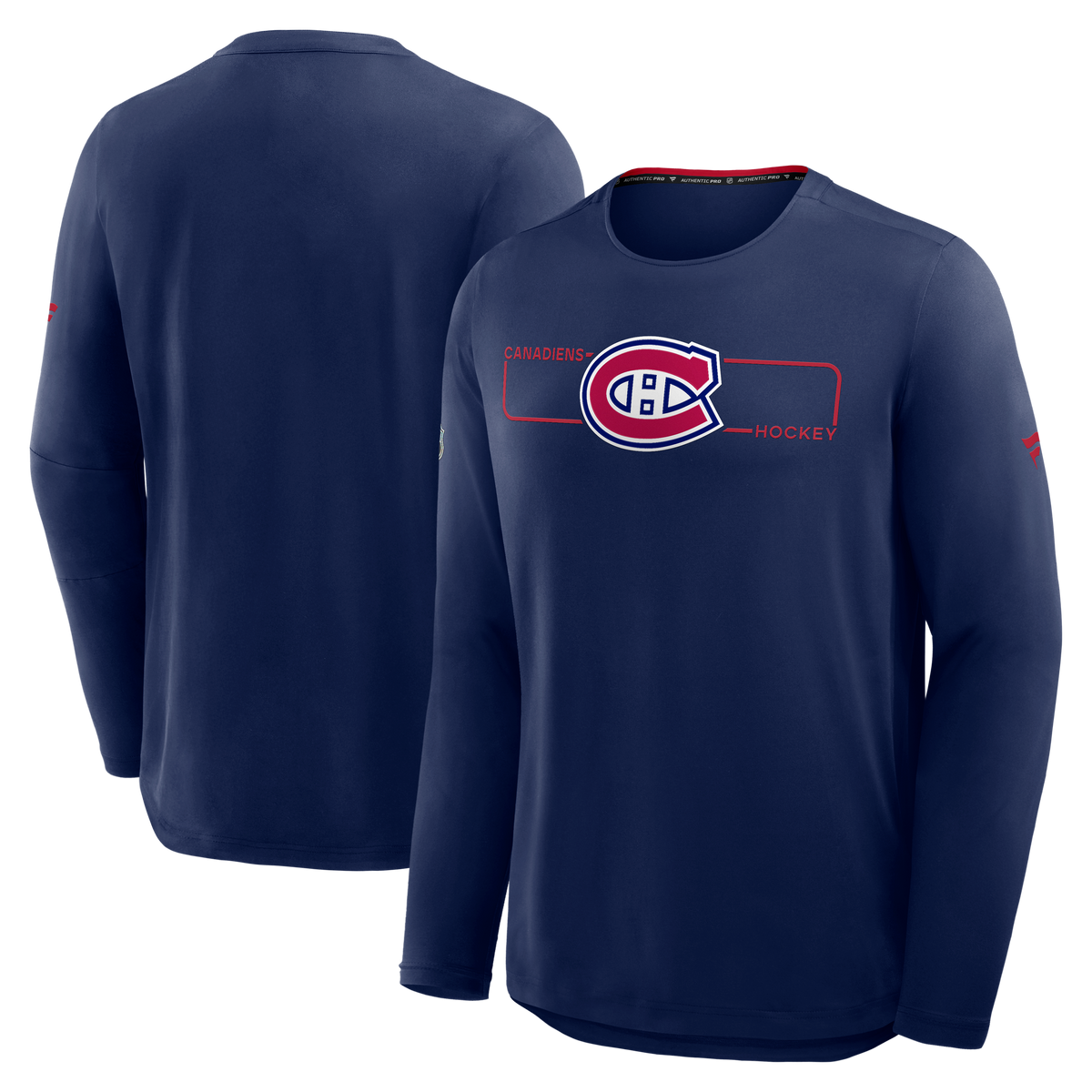Montreal Canadiens NHL Fanatics Branded Men Navy 2026 Authentic Pro Rink Tech Long-sleeve Shirt product image 3, provided