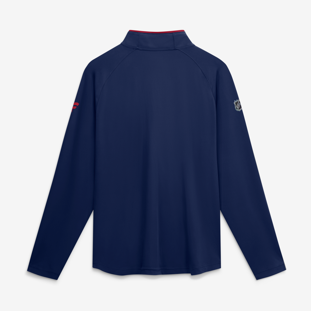 Montreal Canadiens NHL Fanatics Branded Men Navy Authentic Pro Rink Training 1/4 Zip Long-sleeve Shirt product image 2,