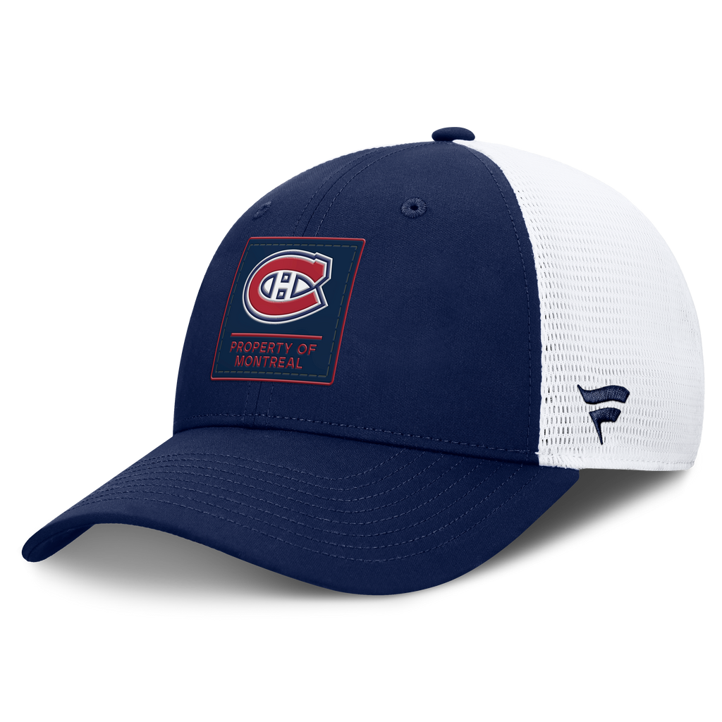 Montreal Canadiens NHL Fanatics Branded Men Navy Authentic Pro Train Trucker Snapback product image 1, provided for visual