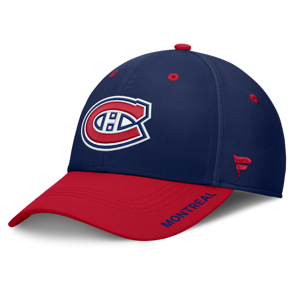 Montreal Canadiens NHL Fanatics Branded Men Navy/Red Authentic Pro Rink Stretch Fit Hat product image 1, provided for visual
