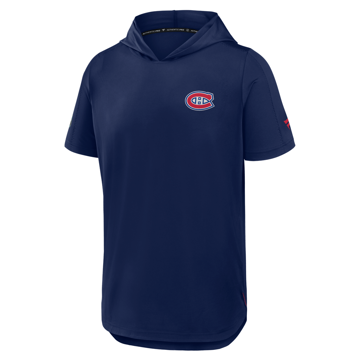 Montreal Canadiens NHL Fanatics Branded Men Navy Authentic Pro Rink Short Sleeve Hoodie product image 1, provided for visual