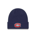 Montreal Canadiens NHL New Era Men Navy Waffle Beanie Knit Hat product image 1, provided for visual reference and product