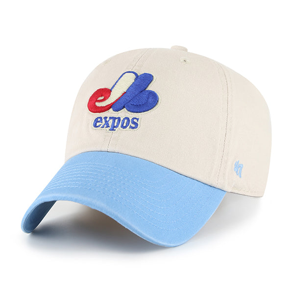Montreal Expos MLB 47 Brand Men Beige Clean Up Grand Stand Adjustable Hat product image 1, provided for visual reference and