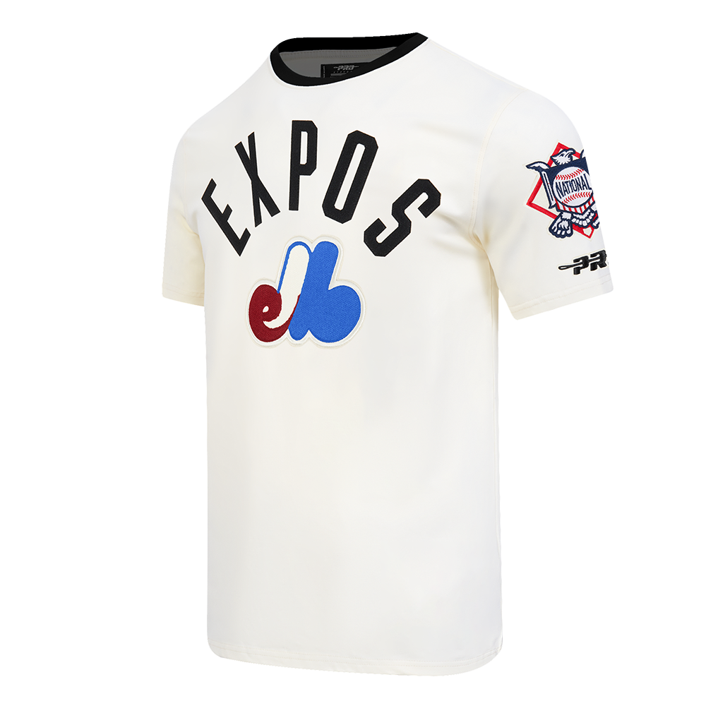 Montreal Expos MLB Pro Standard Men Offwhite Modern Originals Cooperstown Ringer T-Shirt product image 3, provided for