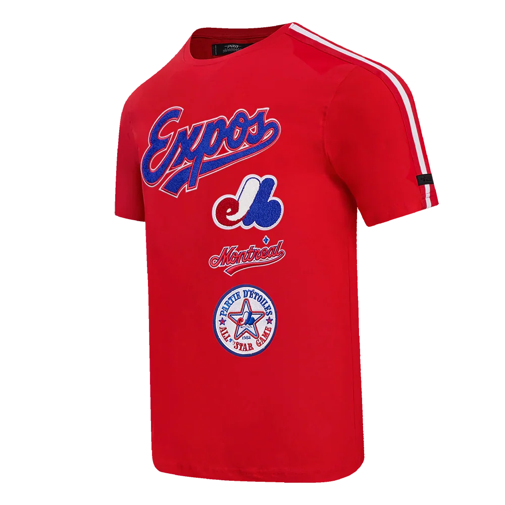 Montreal Expos MLB Pro Standard Men Red Cooperstown Retro Classic Striped Top T-shirt product image 1, provided for visual