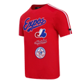 Montreal Expos MLB Pro Standard Men Red Cooperstown Retro Classic Striped Top T-shirt product image 1, provided for visual