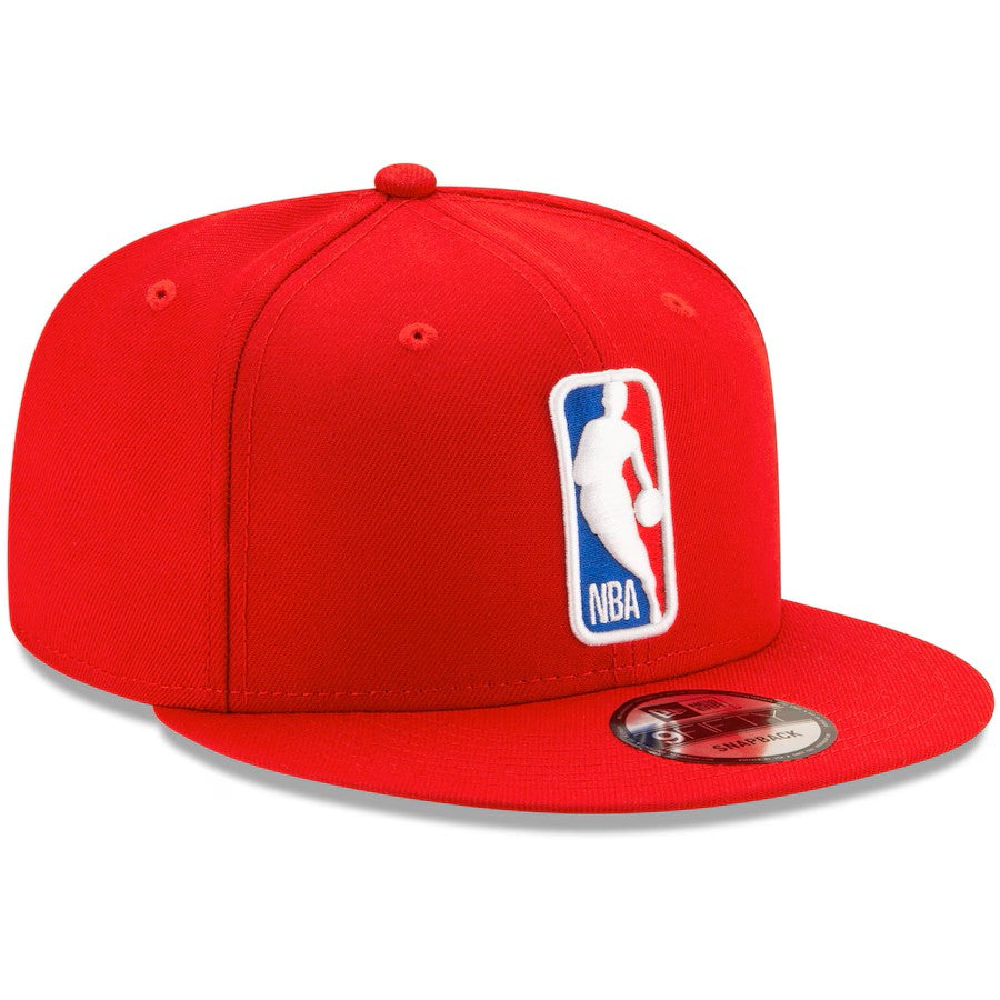 NBA Man Logo New Era Men Red 9Fifty Basic Snapback product image 3, provided for visual reference and product detail review