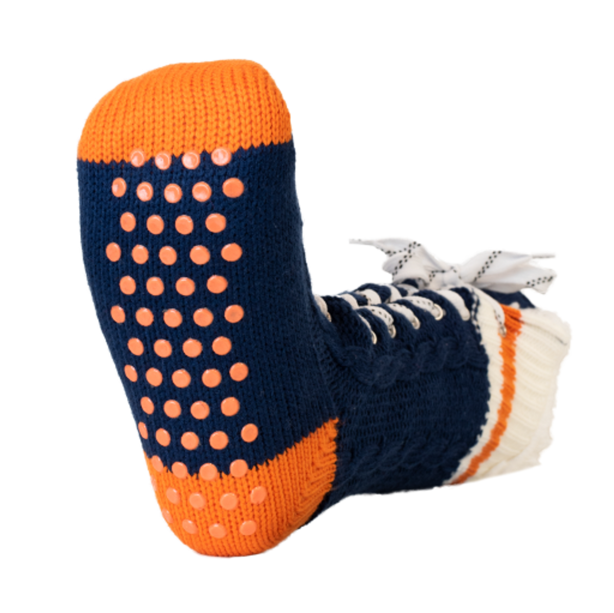 Edmonton Oilers NHL Hockey Sockey Unisex Navy Slipper Skates Socks product image 2, provided for visual reference and
