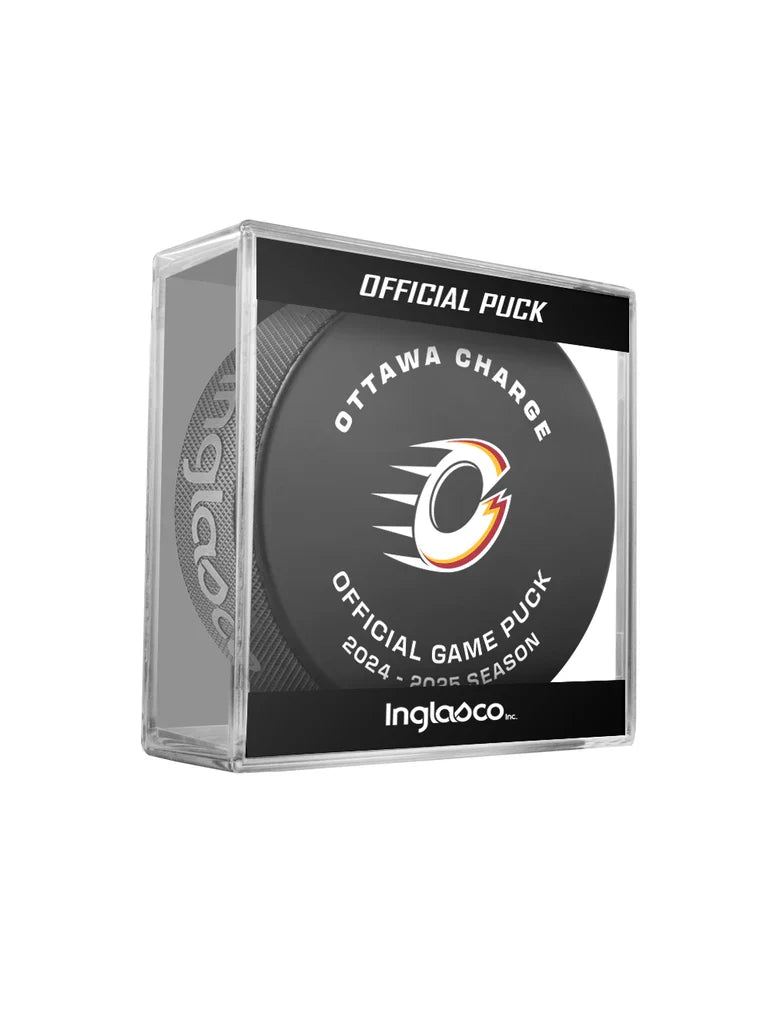 Ottawa Charge PWHL Inglasco 2025-2026 Officially Licensed Game Hockey Puck product image 1, provided for visual reference
