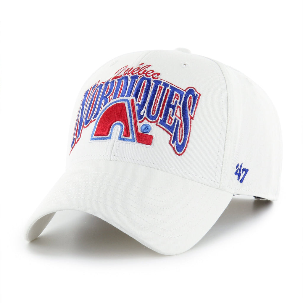 Quebec Nordiques NHL 47 Brand Men White Keystone MVP Adjustable Hat product image 1, provided for visual reference and
