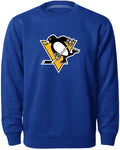Pittsburgh Penguins NHL Bulletin Men Royal Twill Logo Express Crew Sweater product image 1, provided for visual reference