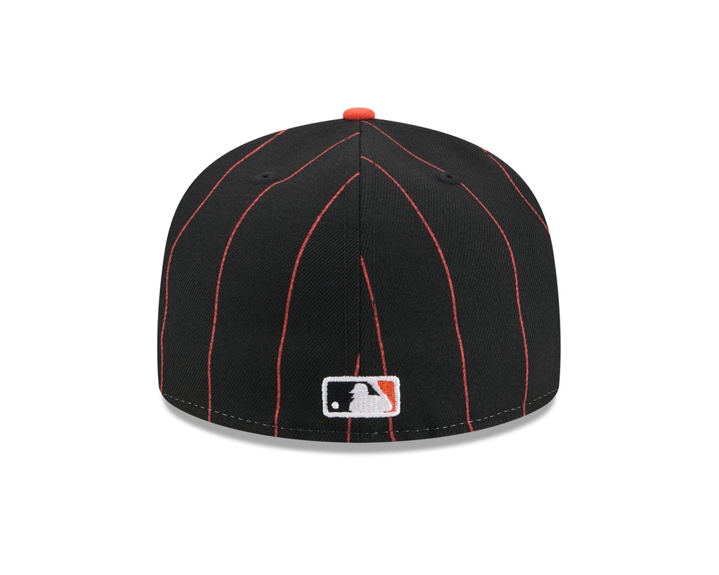 San Francisco Giants MLB New Era Men Black 59Fifty Two Tone Pinstripe Fitted Hat product image 2, provided for visual