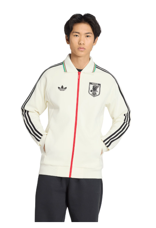 Japan National Team FIFA Adidas Men Off-White Away Anthem Jacket product image 2, provided for visual reference and product