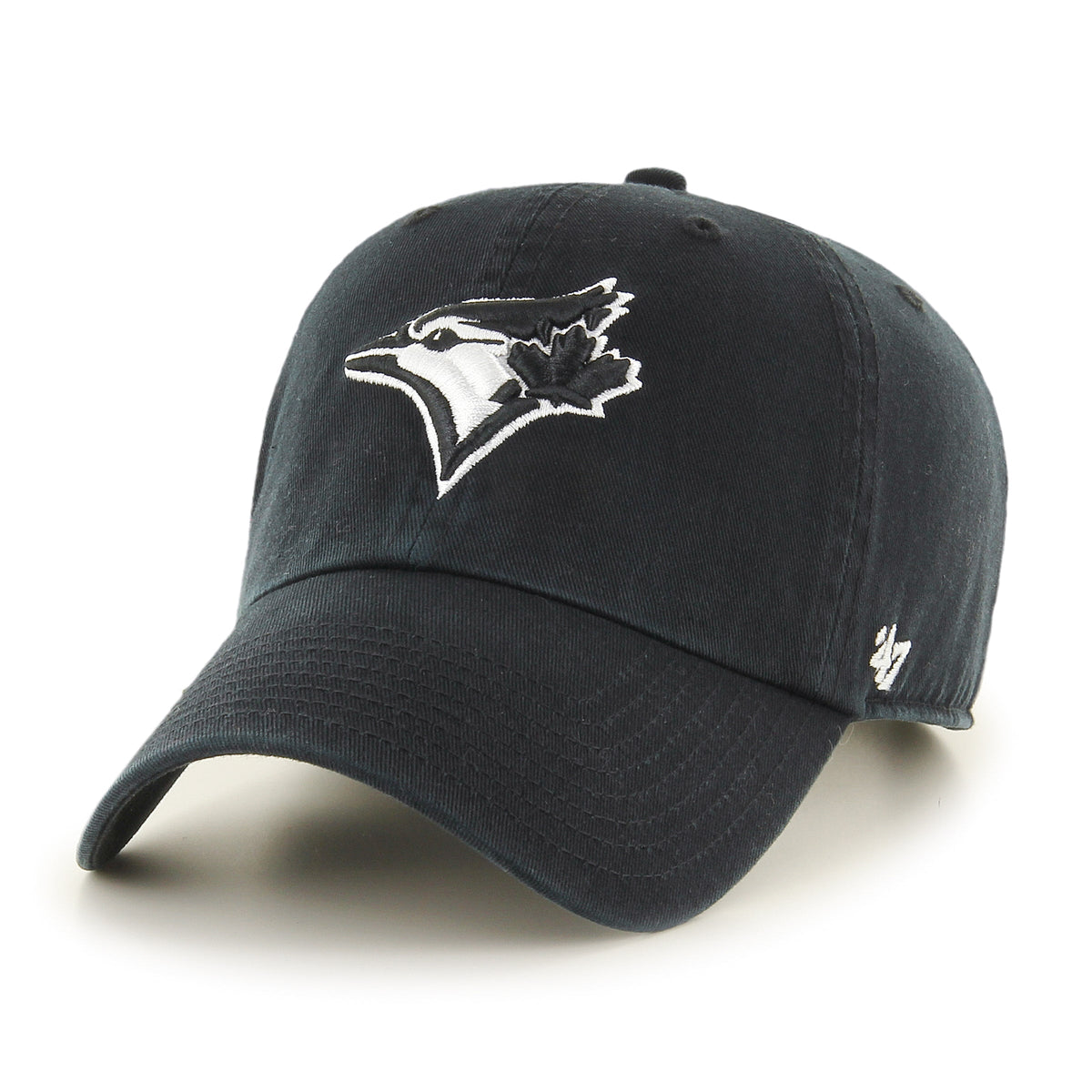 Toronto Blue Jays MLB 47 Brand Men Black White Clean Up Adjustable Hat product image 1, provided for visual reference and
