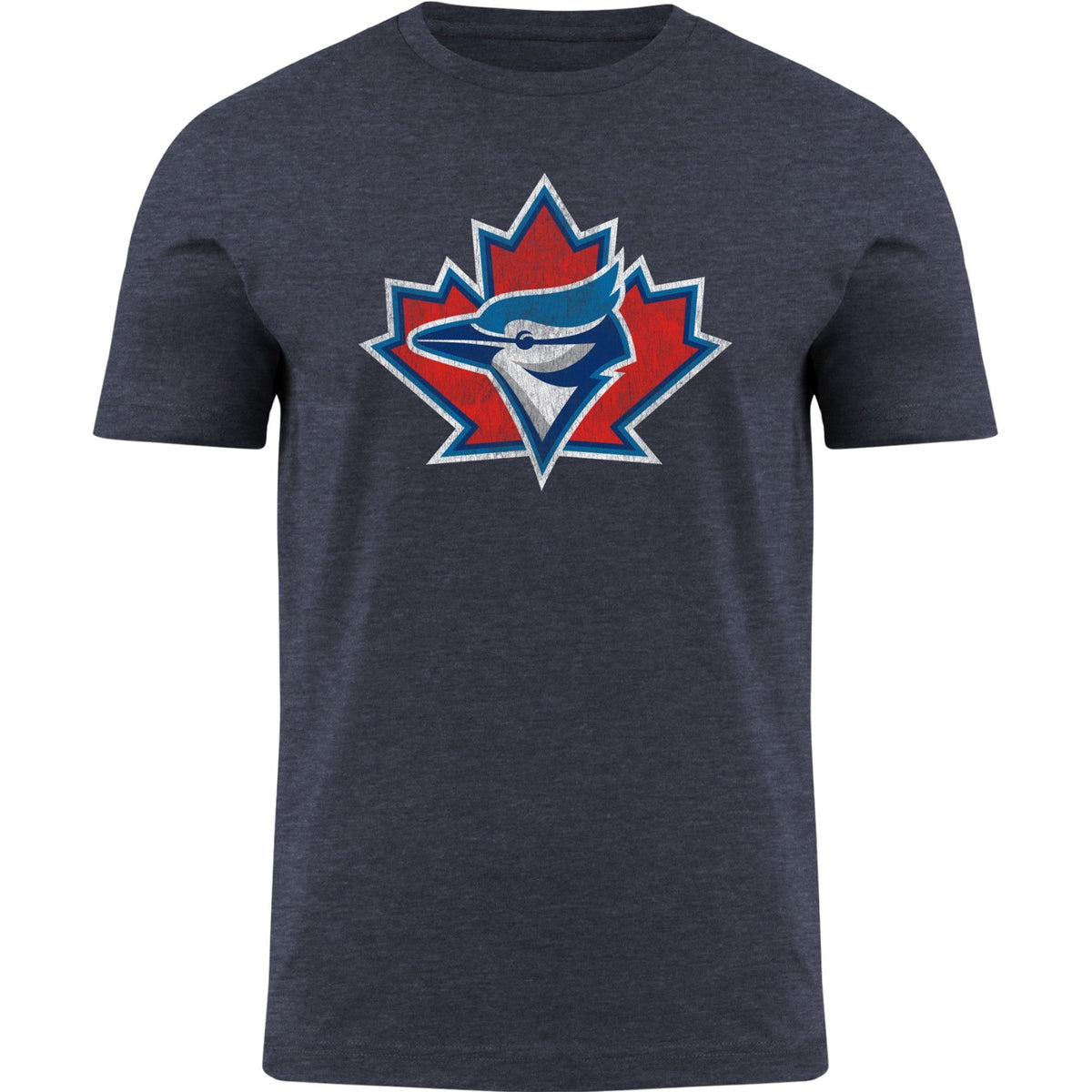 Toronto Blue Jays MLB Bulletin Men Navy Distressed Cooperstown 1997 Primary Logo T-Shirt product image 1, provided for