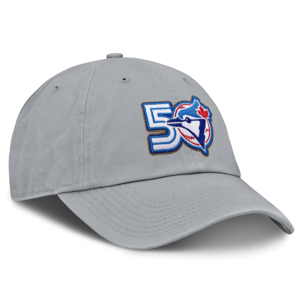 Toronto Blue Jays MLB Nike Men 50th Anniversary Wolf Grey Club Adjustable Hat product image 4, provided for visual reference