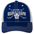 Toronto Maple Leafs NHL Outerstuff Kids Navy Trucker Lockup Meshback Snapback Hat product image 1, provided for visual
