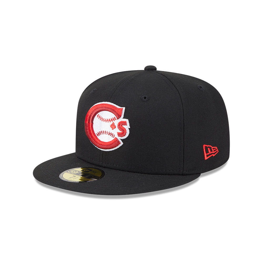 Vancouver Canadians MiLB New Era Men Black 59Fifty Authentic Collection Fitted Hat product image 1, provided for visual