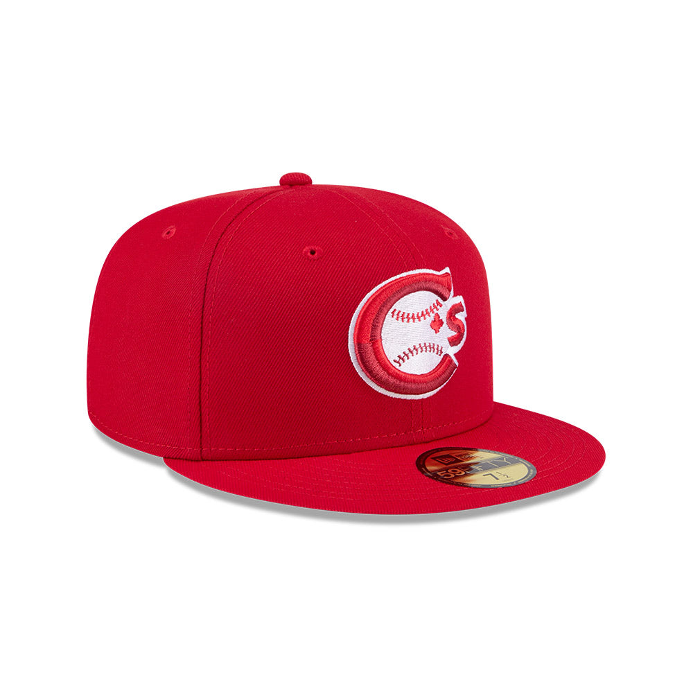 Vancouver Canadians MiLB New Era Men Red 59Fifty Authentic Collection Fitted Hat product image 4, provided for visual