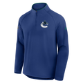 Vancouver Canucks NHL Fanatics Branded Men Royal Blue Authentic Pro Rink Training 1/4 Zip Long-sleeve Shirt product image 1,