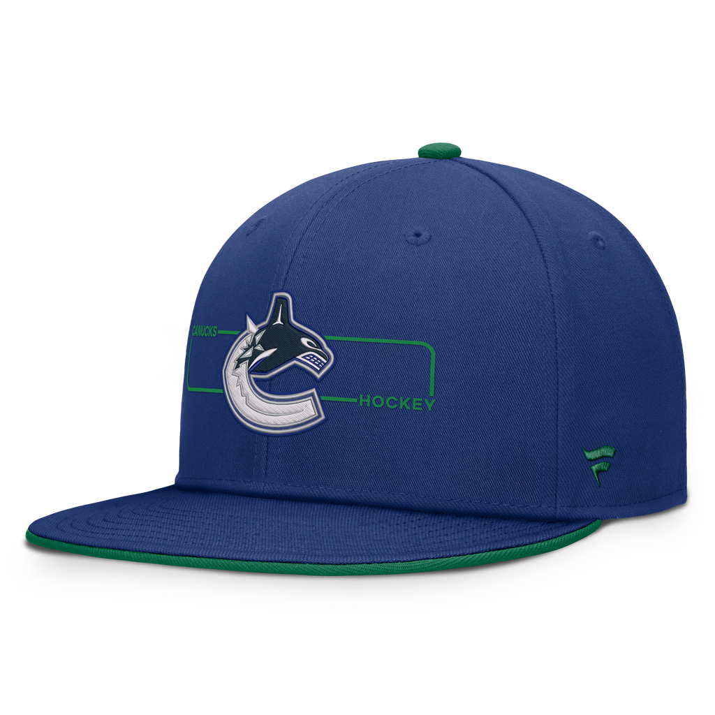 Vancouver Canucks NHL Fanatics Branded Men Royal Blue Authentic Pro Rink Snapback product image 1, provided for visual