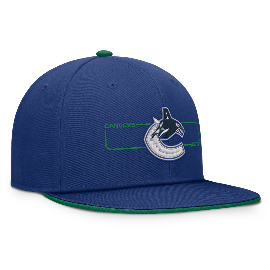 Vancouver Canucks NHL Fanatics Branded Men Royal Blue Authentic Pro Rink Snapback product image 4, provided for visual