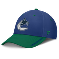 Vancouver Canucks NHL Fanatics Branded Men Royal Blue/Green Authentic Pro Rink Stretch Fit Hat product image 1, provided for