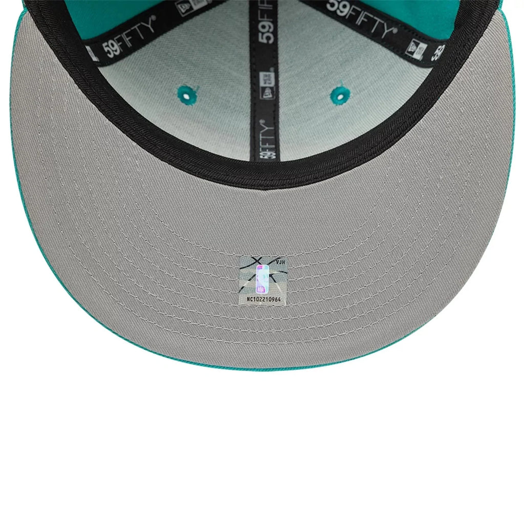 Vancouver Grizzlies NBA New Era Men Teal 59Fifty Hardwood Classics Fitted Hat product image 7, provided for visual reference