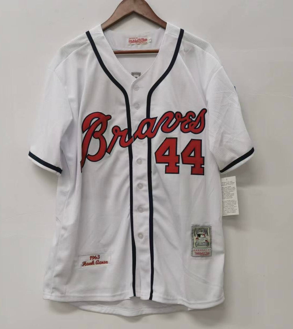 Hank Aaron Atlanta Milwaukee Braves Jersey 1963 Mitchell & product image 3