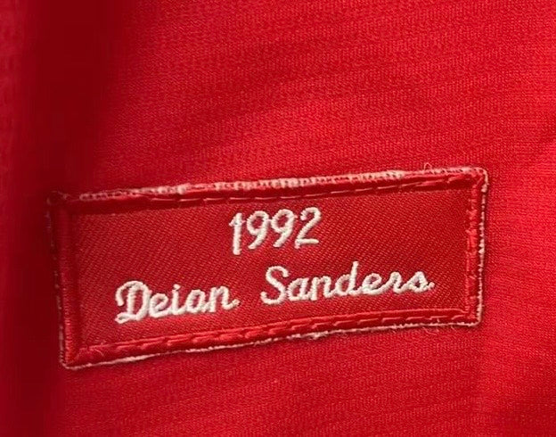 Deion Sanders Atlanta Braves 1992 Mitchell & Ness Jersey red product image 3