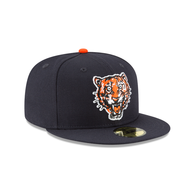 Detroit Tigers MLB New Era Men Navy 59Fifty Cooperstown Wool 1957 Logo Fitted Hat product image 5, provided for visual