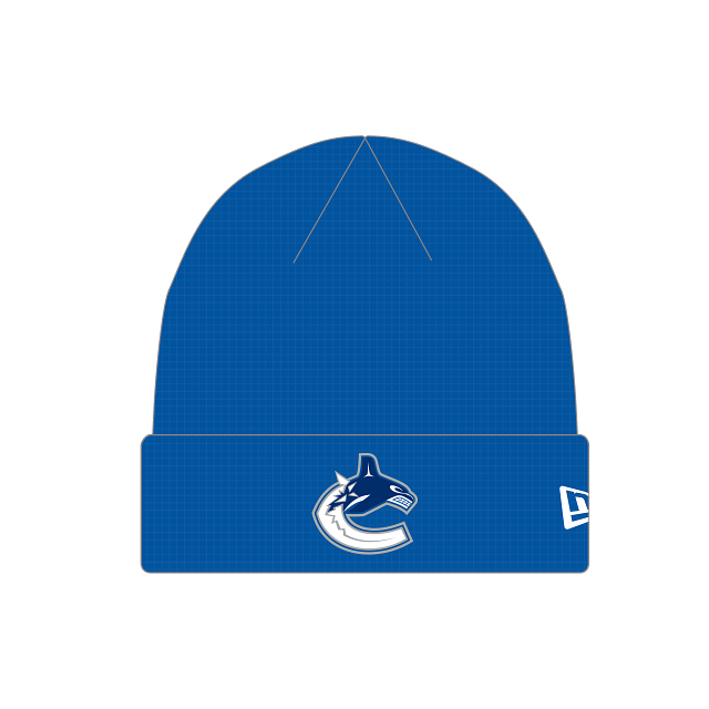Vancouver Canucks NHL New Era Men Royal Waffle Beanie Knit Hat product image 1, provided for visual reference and product