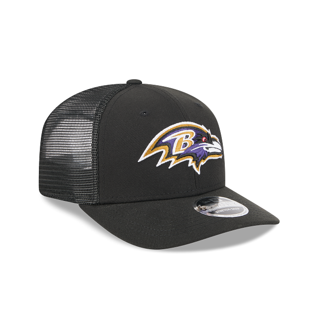 Baltimore Ravens NFL New Era Men Black 9Seventy Stretch Trucker Snapback product image 5, provided for visual reference and