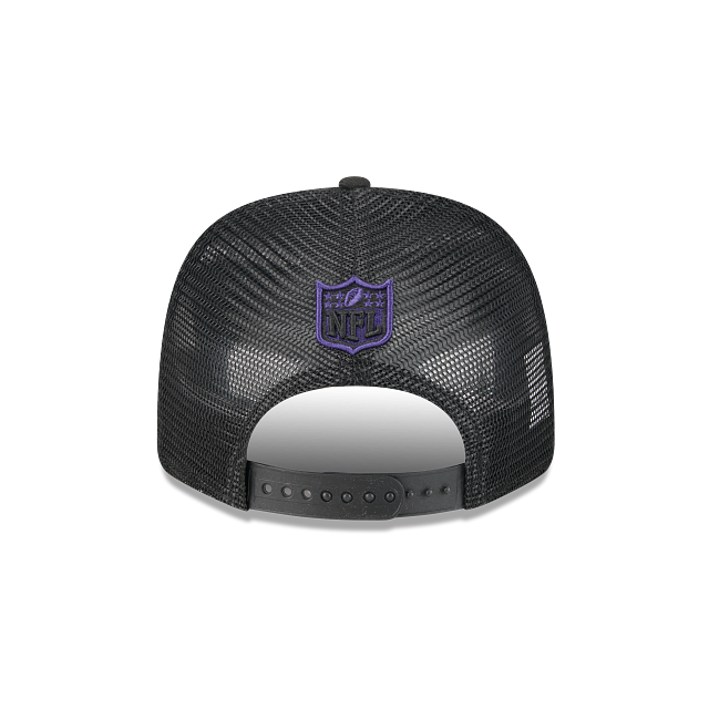 Baltimore Ravens NFL New Era Men Black 9Seventy Stretch Trucker Snapback product image 2, provided for visual reference and