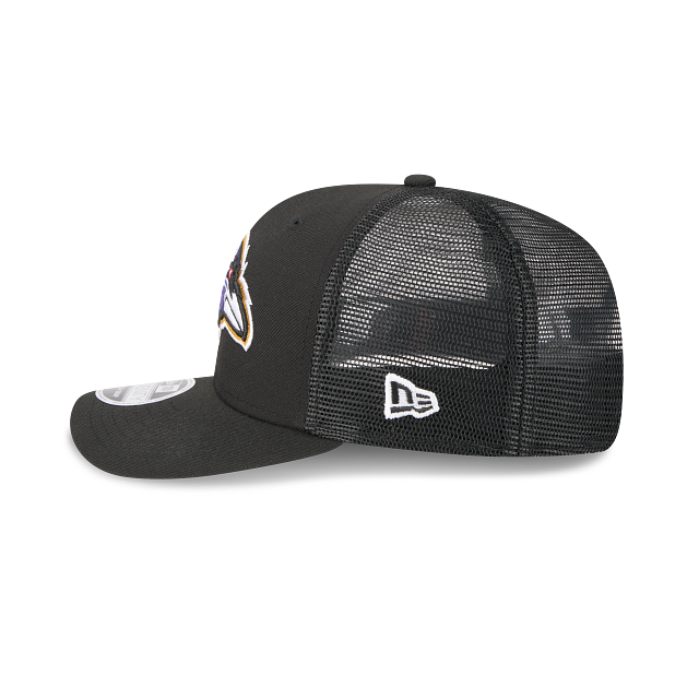 Baltimore Ravens NFL New Era Men Black 9Seventy Stretch Trucker Snapback product image 4, provided for visual reference and