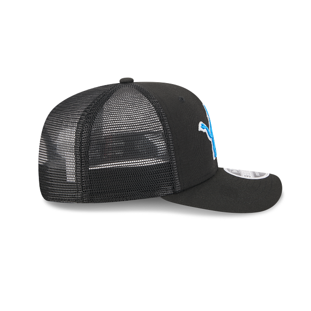 Detroit Lions NFL New Era Men Black 9Seventy Stretch Trucker Snapback product image 4, provided for visual reference and