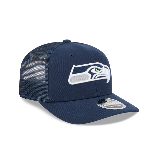 Seattle Seahawks NFL New Era Men Navy 9Seventy Stretch Trucker Snapback product image 6, provided for visual reference and