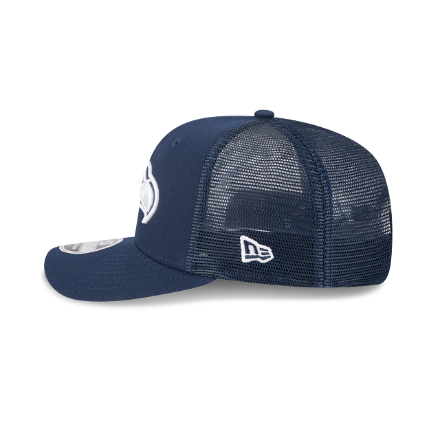 Seattle Seahawks NFL New Era Men Navy 9Seventy Stretch Trucker Snapback product image 5, provided for visual reference and