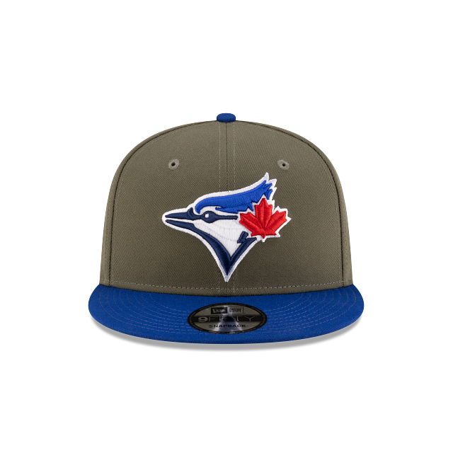 Toronto Blue Jays MLB New Era Men 9Fifty Olive/Navy Basic Snapback Hat product image 7, provided for visual reference and