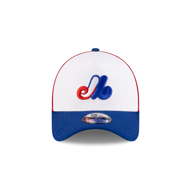 Montreal Expos MLB New Era Men Tricolor 9Forty A-Frame Snapback Hat product image 7, provided for visual reference and