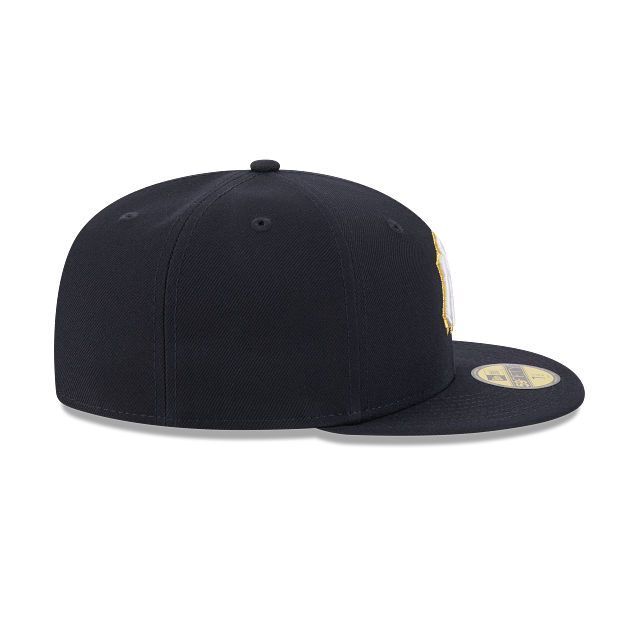 New York Yankees MLB New Era Men Navy 59Fifty Day FN Fitted Hat product image 4, provided for visual reference and product