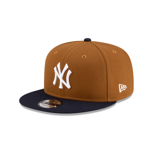 New York Yankees MLB New Era Men 9Fifty Peanut/Navy Basic Snapback Hat product image 1, provided for visual reference and